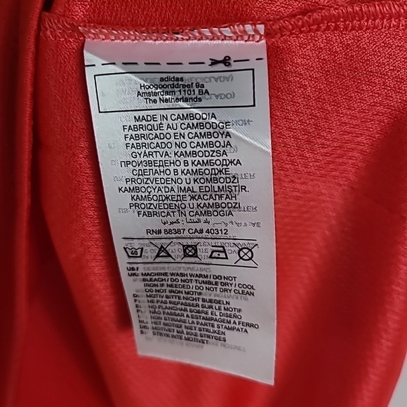 New Adidas D4M Tee Aeroready Red/BLK Logo Short Sleeve T-Shirt Unisex Size L $30 - Picture 8 of 8